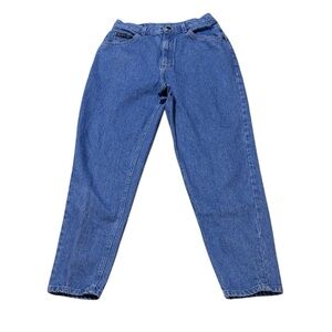 Lee Riders Bright Blue Rigid 80s 90s High-Rise mom Jeans, 10 petite